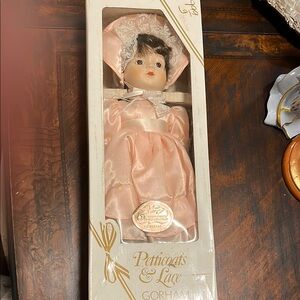 Gorham Melissa Porcelain Doll 5th Anniversary. Box has damage due to storage.